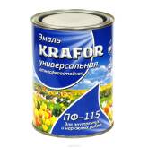 Эмаль Krafor ПФ-115 вишневая 0,8кг